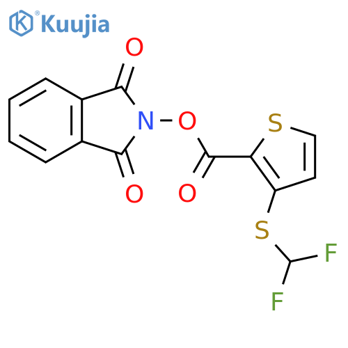 1,3-dioxo-2,3-dihydro-1H-isoindol-2-yl 3-[(difluoromethyl)sulfanyl]thiophene-2-carboxylate structure