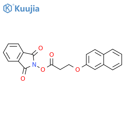 1,3-dioxo-2,3-dihydro-1H-isoindol-2-yl 3-(naphthalen-2-yloxy)propanoate structure