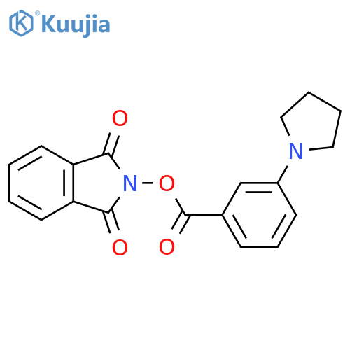 1,3-dioxo-2,3-dihydro-1H-isoindol-2-yl 3-(pyrrolidin-1-yl)benzoate structure
