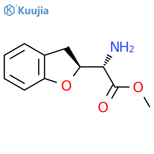 rac-methyl (2R)-2-amino-2-[(2R)-2,3-dihydro-1-benzofuran-2-yl]acetate structure