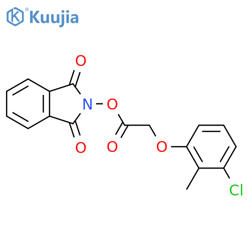 1,3-dioxo-2,3-dihydro-1H-isoindol-2-yl 2-(3-chloro-2-methylphenoxy)acetate structure