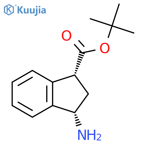 Tert-butyl (1R,3S)-3-amino-2,3-dihydro-1H-indene-1-carboxylate structure