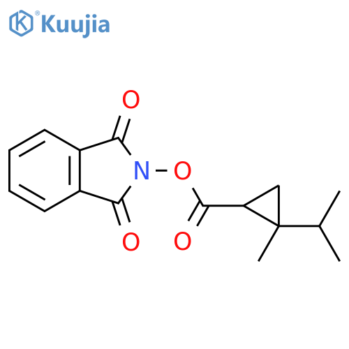 1,3-dioxo-2,3-dihydro-1H-isoindol-2-yl 2-methyl-2-(propan-2-yl)cyclopropane-1-carboxylate structure