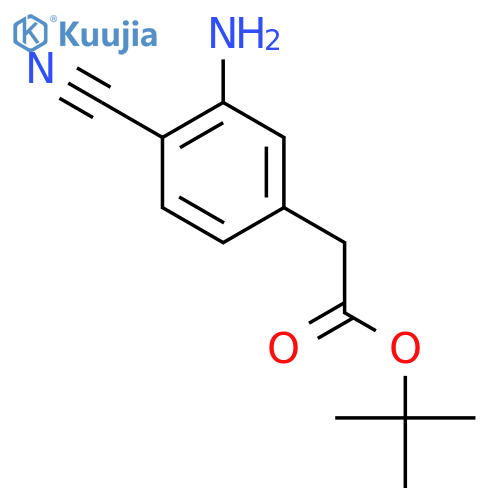 Tert-butyl 2-(3-amino-4-cyanophenyl)acetate structure