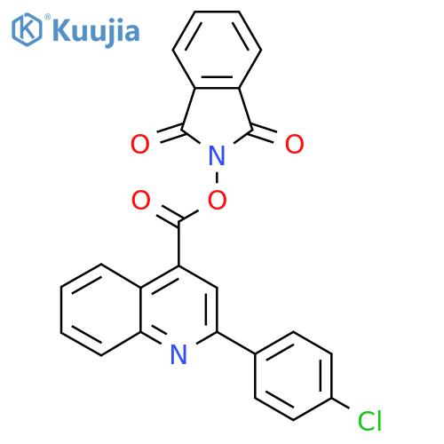 1,3-dioxo-2,3-dihydro-1H-isoindol-2-yl 2-(4-chlorophenyl)quinoline-4-carboxylate structure