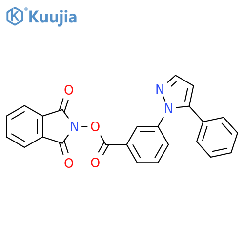 1,3-dioxo-2,3-dihydro-1H-isoindol-2-yl 3-(5-phenyl-1H-pyrazol-1-yl)benzoate structure