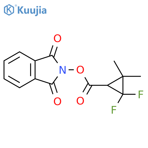 1,3-dioxo-2,3-dihydro-1H-isoindol-2-yl 2,2-difluoro-3,3-dimethylcyclopropane-1-carboxylate structure