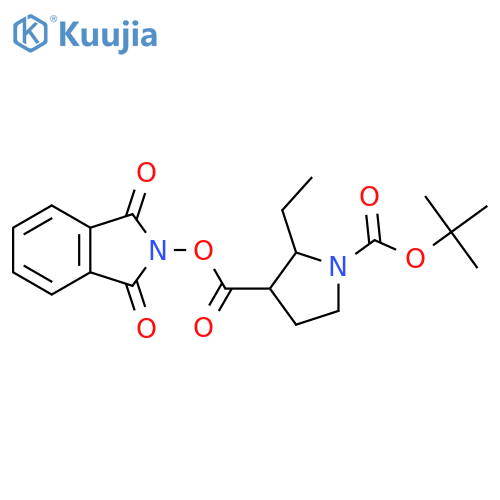1-tert-butyl 3-(1,3-dioxo-2,3-dihydro-1H-isoindol-2-yl) 2-ethylpyrrolidine-1,3-dicarboxylate structure