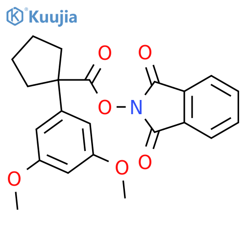 1,3-dioxo-2,3-dihydro-1H-isoindol-2-yl 1-(3,5-dimethoxyphenyl)cyclopentane-1-carboxylate structure