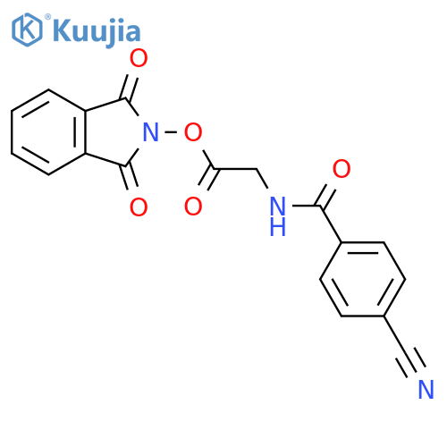 1,3-dioxo-2,3-dihydro-1H-isoindol-2-yl 2-[(4-cyanophenyl)formamido]acetate structure