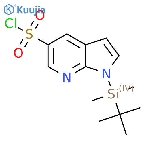 1-[Tert-butyl(dimethyl)silyl]pyrrolo[2,3-b]pyridine-5-sulfonyl chloride structure