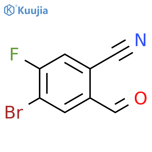 4-Bromo-5-fluoro-2-formylbenzonitrile structure