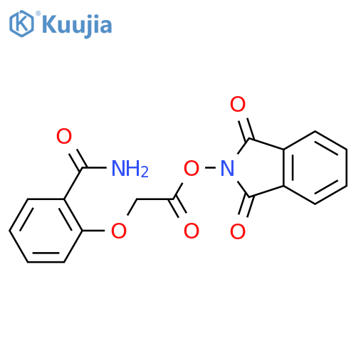 1,3-dioxo-2,3-dihydro-1H-isoindol-2-yl 2-(2-carbamoylphenoxy)acetate structure