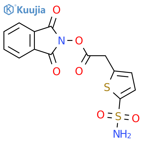 1,3-dioxo-2,3-dihydro-1H-isoindol-2-yl 2-(5-sulfamoylthiophen-2-yl)acetate structure