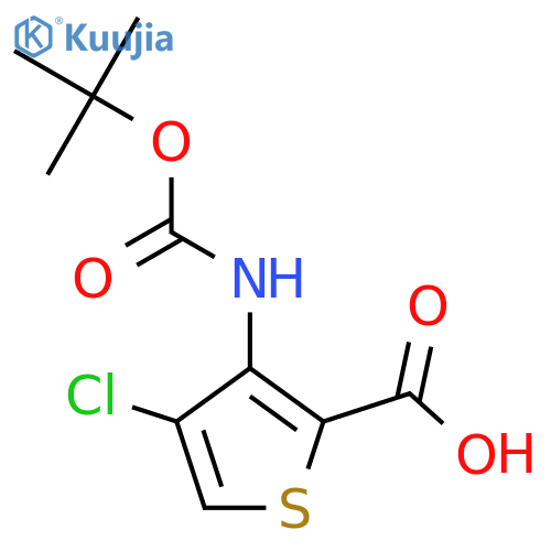 3-((tert-Butoxycarbonyl)amino)-4-chlorothiophene-2-carboxylic acid structure