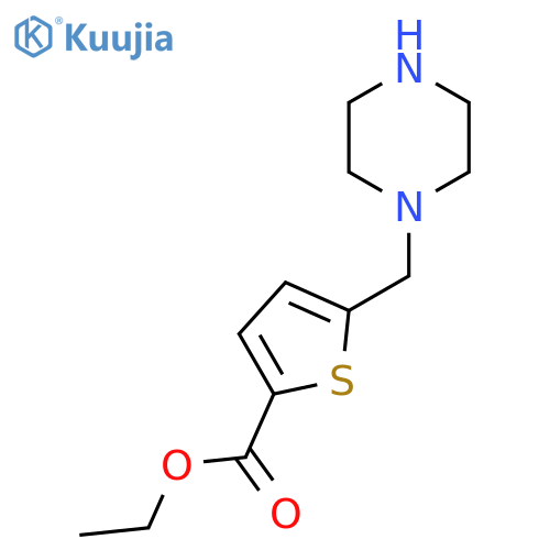 Ethyl 5-(piperazin-1-ylmethyl)thiophene-2-carboxylate structure