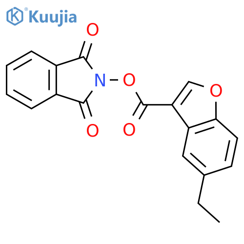 1,3-dioxo-2,3-dihydro-1H-isoindol-2-yl 5-ethyl-1-benzofuran-3-carboxylate structure