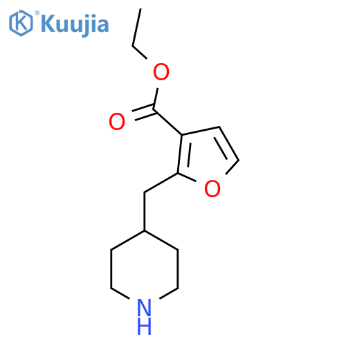 Ethyl 2-(piperidin-4-ylmethyl)furan-3-carboxylate structure