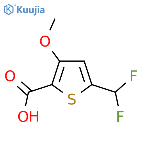 5-(Difluoromethyl)-3-methoxythiophene-2-carboxylic acid structure