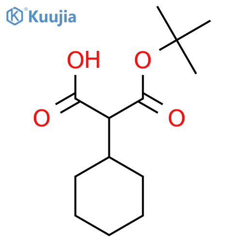 3-(Tert-butoxy)-2-cyclohexyl-3-oxopropanoic acid structure