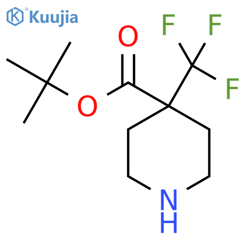 Tert-butyl 4-(trifluoromethyl)piperidine-4-carboxylate structure