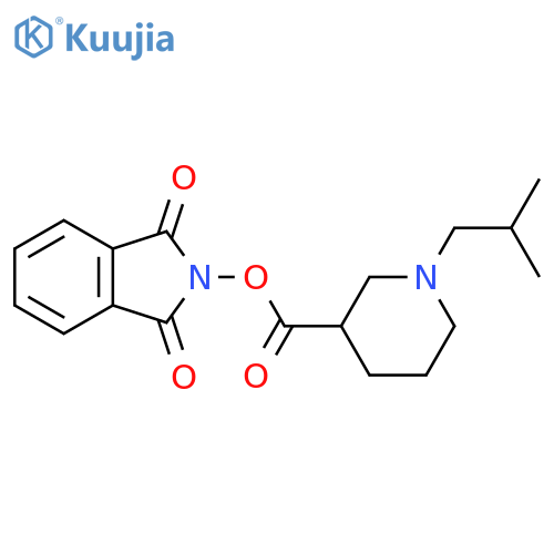 1,3-dioxo-2,3-dihydro-1H-isoindol-2-yl 1-(2-methylpropyl)piperidine-3-carboxylate structure