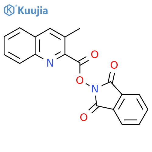 1,3-dioxo-2,3-dihydro-1H-isoindol-2-yl 3-methylquinoline-2-carboxylate structure