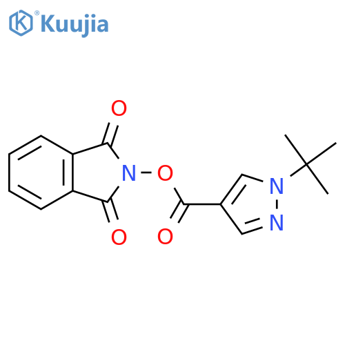 1,3-dioxo-2,3-dihydro-1H-isoindol-2-yl 1-tert-butyl-1H-pyrazole-4-carboxylate structure