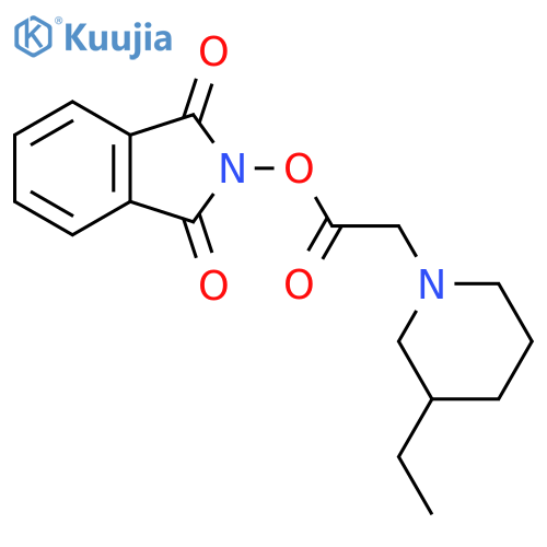 1,3-dioxo-2,3-dihydro-1H-isoindol-2-yl 2-(3-ethylpiperidin-1-yl)acetate structure