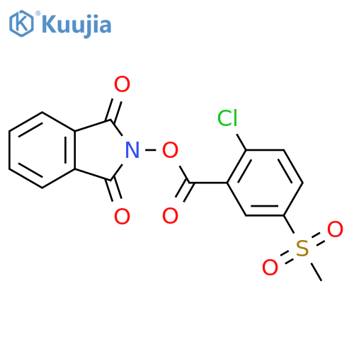 1,3-dioxo-2,3-dihydro-1H-isoindol-2-yl 2-chloro-5-methanesulfonylbenzoate structure