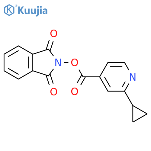 1,3-dioxo-2,3-dihydro-1H-isoindol-2-yl 2-cyclopropylpyridine-4-carboxylate structure