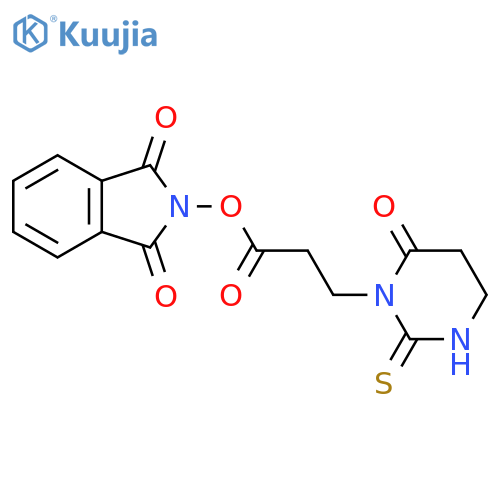 1,3-dioxo-2,3-dihydro-1H-isoindol-2-yl 3-(6-oxo-2-sulfanylidene-1,3-diazinan-1-yl)propanoate structure