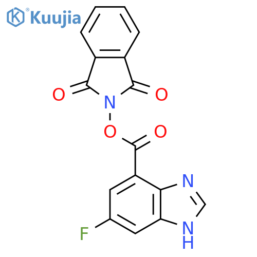 1,3-dioxo-2,3-dihydro-1H-isoindol-2-yl 6-fluoro-1H-1,3-benzodiazole-4-carboxylate structure