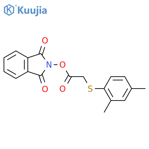 1,3-dioxo-2,3-dihydro-1H-isoindol-2-yl 2-[(2,4-dimethylphenyl)sulfanyl]acetate structure