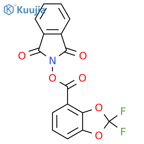 1,3-dioxo-2,3-dihydro-1H-isoindol-2-yl 2,2-difluoro-1,3-dioxaindane-4-carboxylate structure