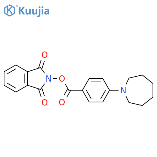 1,3-dioxo-2,3-dihydro-1H-isoindol-2-yl 4-(azepan-1-yl)benzoate structure