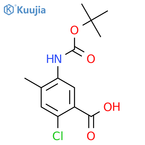 5-{[(Tert-butoxy)carbonyl]amino}-2-chloro-4-methylbenzoic acid structure