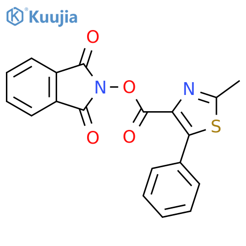 1,3-dioxo-2,3-dihydro-1H-isoindol-2-yl 2-methyl-5-phenyl-1,3-thiazole-4-carboxylate structure