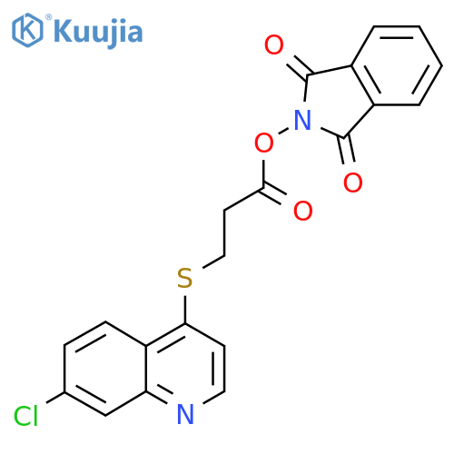 1,3-dioxo-2,3-dihydro-1H-isoindol-2-yl 3-[(7-chloroquinolin-4-yl)sulfanyl]propanoate structure