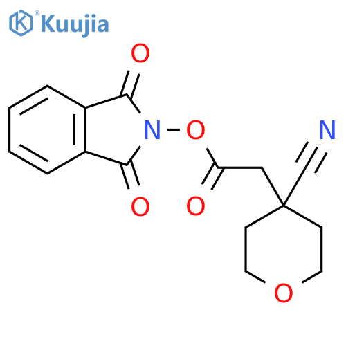 1,3-dioxo-2,3-dihydro-1H-isoindol-2-yl 2-(4-cyanooxan-4-yl)acetate structure