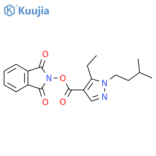 1,3-dioxo-2,3-dihydro-1H-isoindol-2-yl 5-ethyl-1-(3-methylbutyl)-1H-pyrazole-4-carboxylate structure
