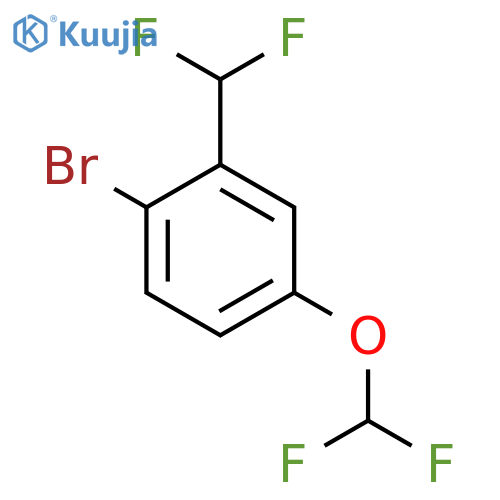 1-Bromo-4-(difluoromethoxy)-2-(difluoromethyl)benzene structure
