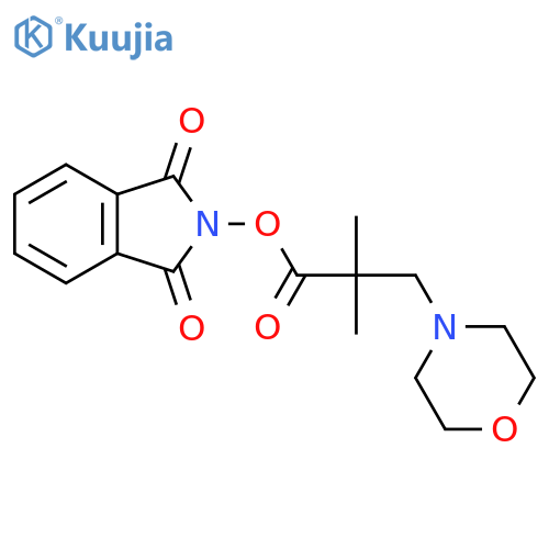 1,3-dioxo-2,3-dihydro-1H-isoindol-2-yl 2,2-dimethyl-3-(morpholin-4-yl)propanoate structure