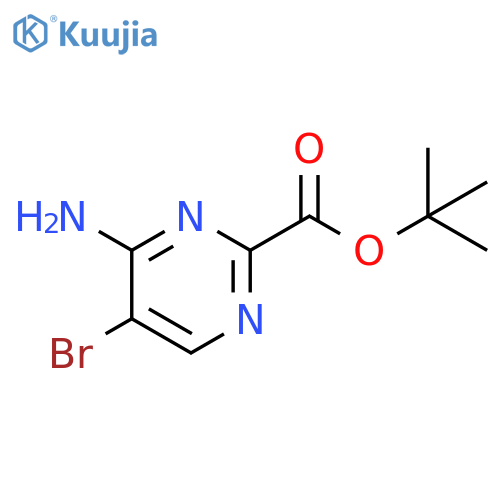 2-Pyrimidinecarboxylic acid, 4-amino-5-bromo-, 1,1-dimethylethyl ester structure