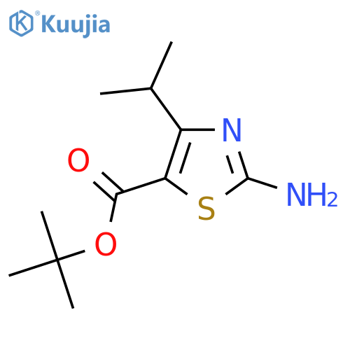 Tert-butyl 2-amino-4-(propan-2-yl)-1,3-thiazole-5-carboxylate structure