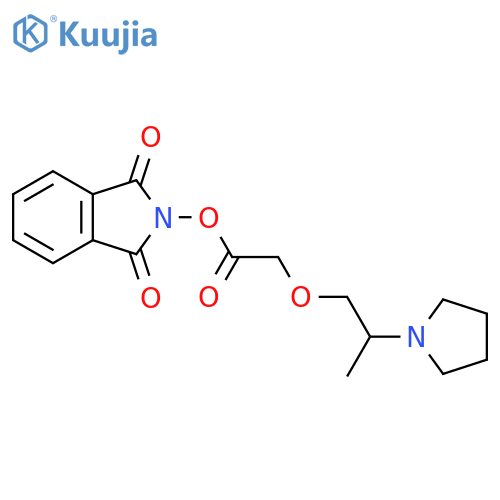 1,3-dioxo-2,3-dihydro-1H-isoindol-2-yl 2-[2-(pyrrolidin-1-yl)propoxy]acetate structure