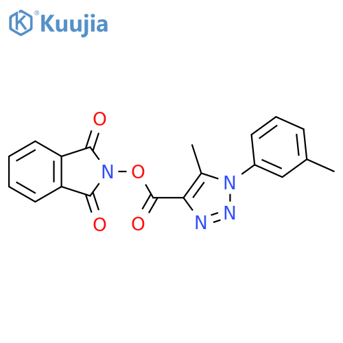 1,3-dioxo-2,3-dihydro-1H-isoindol-2-yl 5-methyl-1-(3-methylphenyl)-1H-1,2,3-triazole-4-carboxylate structure
