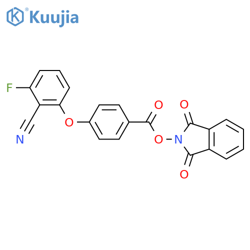 1,3-dioxo-2,3-dihydro-1H-isoindol-2-yl 4-(2-cyano-3-fluorophenoxy)benzoate structure