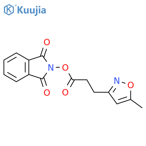 1,3-dioxo-2,3-dihydro-1H-isoindol-2-yl 3-(5-methyl-1,2-oxazol-3-yl)propanoate structure