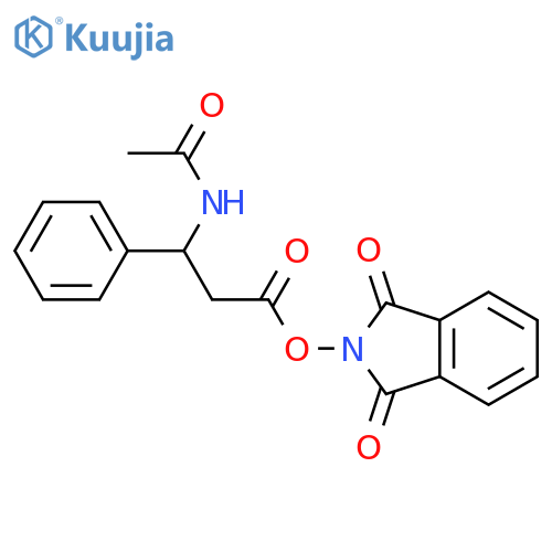 1,3-dioxo-2,3-dihydro-1H-isoindol-2-yl 3-acetamido-3-phenylpropanoate structure